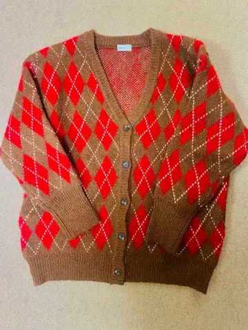 SHIPS any 아가일 무늬 가디건