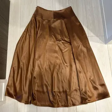 [ 미사용 ] allureville 브라운 플레어 스커트