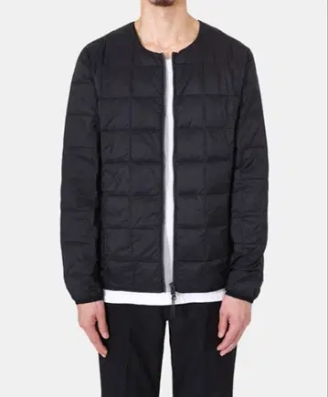 TAION 프론트 지퍼 크루넥 다운 재킷/이너 다운