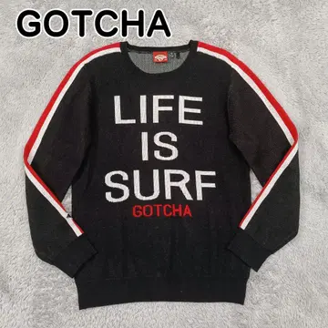 새상품급 GOTCHA 갓차 남성용 스웨터 긴팔 블랙 컬러 M 사이즈