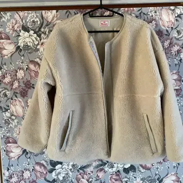 Mao made 베이지 플리스 자켓