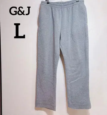 G&J [ L ] 그레이 스웨트 팬츠 속기모 하의 따뜻한 와이드