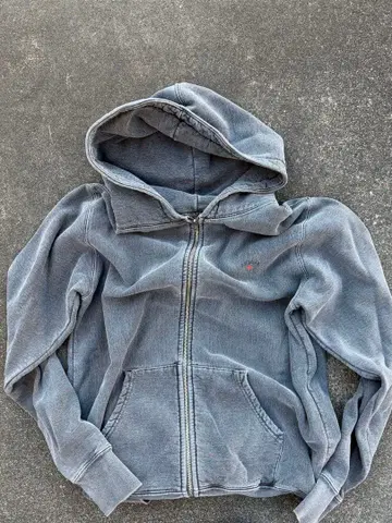 NOAH 그레이 집업 후드티 M