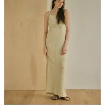 Eaphi crochet knit one piece Ivory 2size