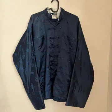 차이나 셔츠 긴팔 상의 네이비