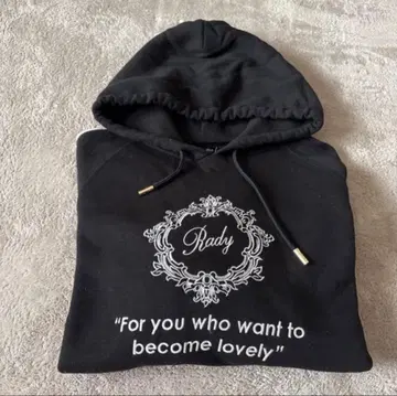 Rady 블랙 후드티 후드 부착