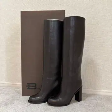 다크 브라운 가죽 롱 부츠 SANTE BORELLA