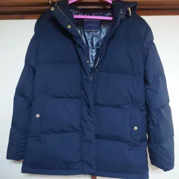 네이비 후드 다운 자켓 다니엘 웰링턴 daniel