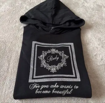 Rady 후드 부착 후드티 블랙