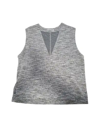 BEAUTY&YOUTH 그레이 V넥 슬리브리스 니트