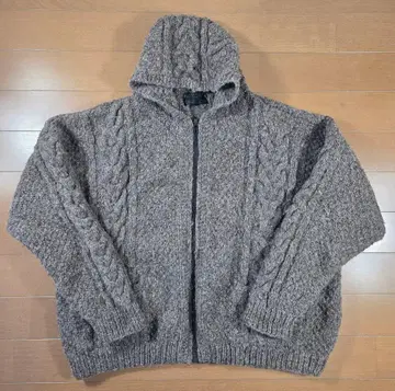 네팔제 핸드 니트 울 100% 후드티