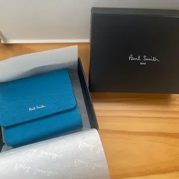 Paul Smith 파랑 가죽 3단 폴더형 지갑