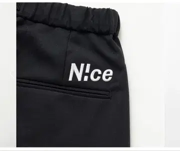 N!ce 자수 로고 N!ce chino pants ( BLACK )