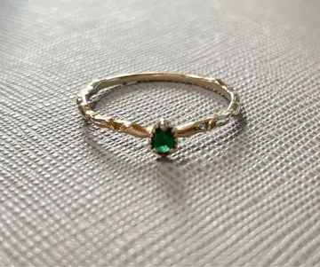 NOJESS K10PG 에메랄드 반지 11호