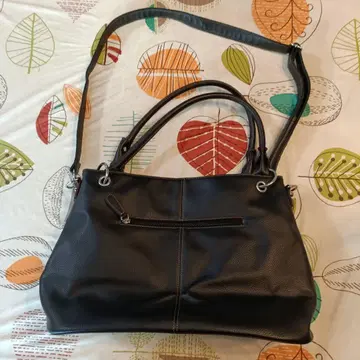 블랙 합성 피혁 숄더백