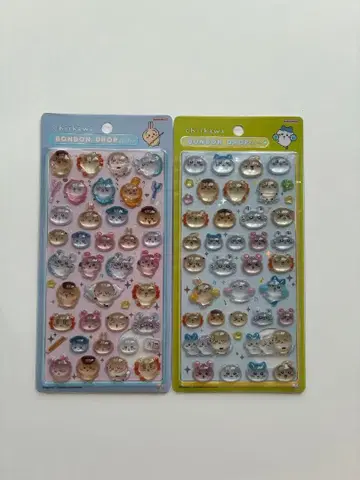 치이카와 (먼작귀) 모자 꽁지 드롭 씰 2개 세트 2