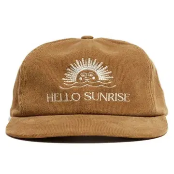 HELLO SUNRISE 코듀로이 6패널 캡 카멜