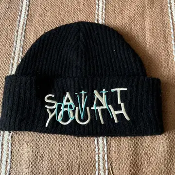 리브 블랙 니트 모자 SAVING YOUTH