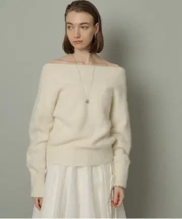 CADUNE 폭스 캐시미어 오프숄더 니트