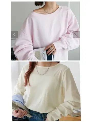 DISCOAT 피그먼트 원숄더 맨투맨 플로키 메쉬 롱 슬리브