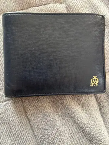 블랙 오렌지 가죽 접이식 지갑