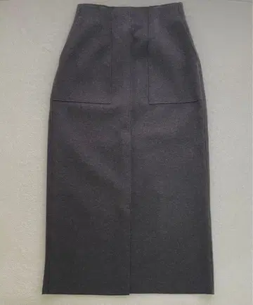 내추럴 뷰티 베이직 아웃포켓 내로우 스커트 그레이