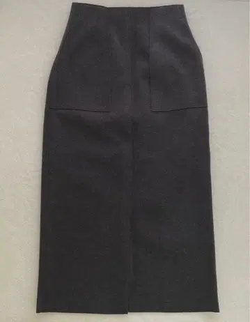 내추럴 뷰티 베이직 아웃포켓 내로우 스커트 그레이