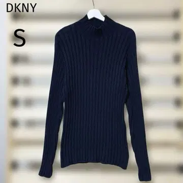 빈티지! 90s DKNY 모크넥 리브 니트 S 코튼 100%