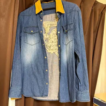 UVERworld 개구리 자수 데님 셔츠 굿즈