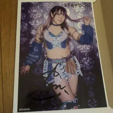 스타덤 친필 사인 포트레이트 AZM 료고쿠 대회 여자 프로레슬링