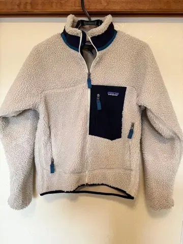 patagonia 플리스 자켓 XS 베이지/네이비
