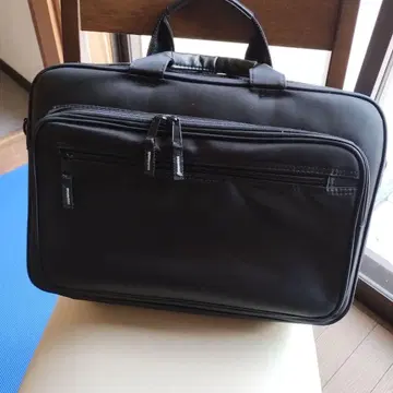 블랙 합성 피혁 비즈니스 백