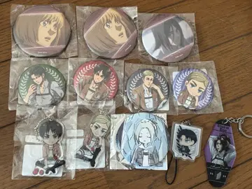 진격의 거인 캔뱃지 키링 세트