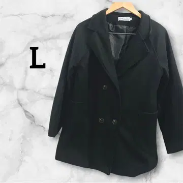 블랙 더블 브레스트 체스터 코트 [ L ]