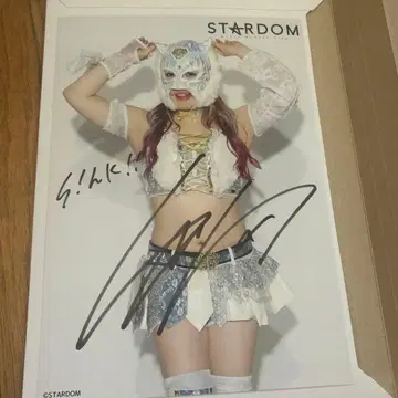 스타덤 친필 사인 포트레이트 스타라이트 키드 료고쿠 대회 여자 프로레슬링