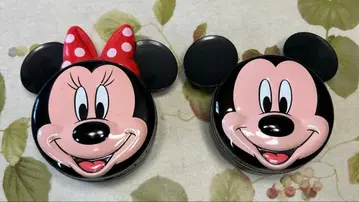 디즈니 미키 미니 얼굴 모양 용기 세트