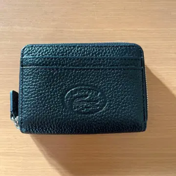 [ 미사용 새상품 ] 라코스테 가죽 블랙 코인 케이스