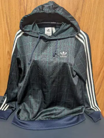 adidas 그린 체크 후드티