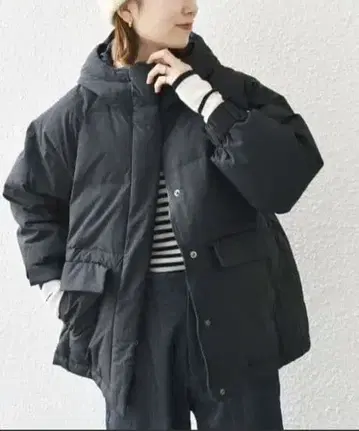 [ SHIPS any ] 후디 숏 다운 자켓 23AW