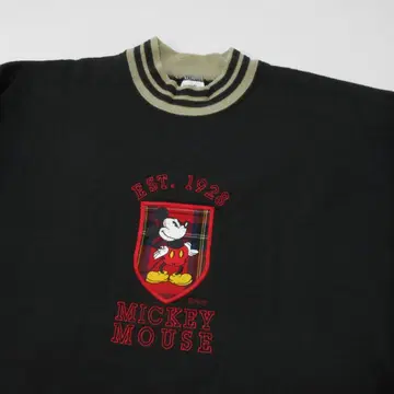 90s USA제 벨바 쉰 미키마우스 맨투맨 블랙 M