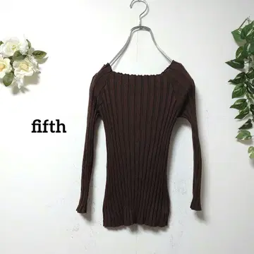 피프스 리브 니트 스웨터 M 스퀘어넥