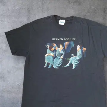00s HEAVEN AND HELL 티셔츠 XL 블랙 사바스