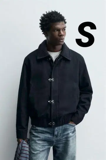 ZARA 자라 토글 버튼 대비 색상 자켓 S