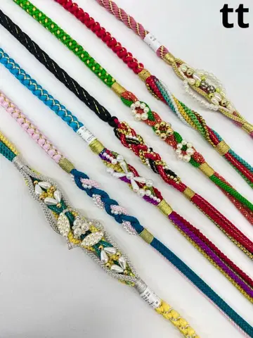 후리소데용 허리띠 장식 포함 7개 묶음 판매 순수 실크 tt