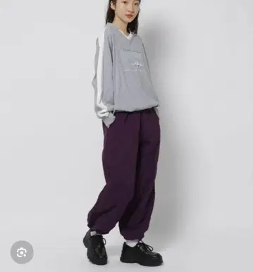 니코앤드 목목 퀼팅 팬츠 퍼플