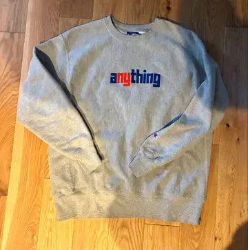 aNYthing 크루 맨투맨 그레이 champion