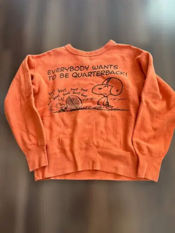 Warehouse 웨어하우스 PEANUTS 스누피 맨투맨 오렌지 S