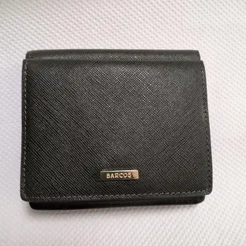 BARCOS 이단 접이식 지갑 블랙
