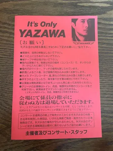 야자와 에이요시 It's Only YAZAWA 플라이어