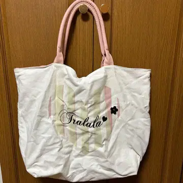 TRALALA 스트라이프 토트백 핑크